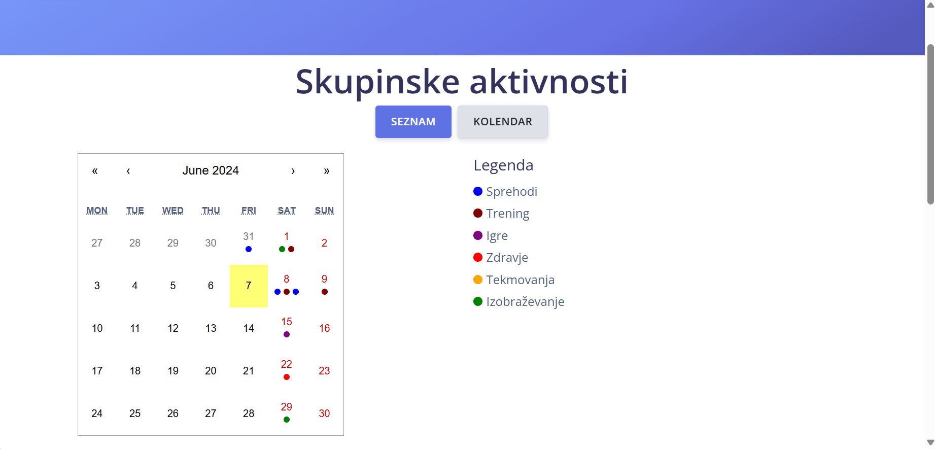 Skupinske aktivnosti